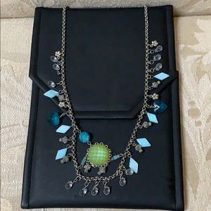 Women’s Necklace with blue and green accents